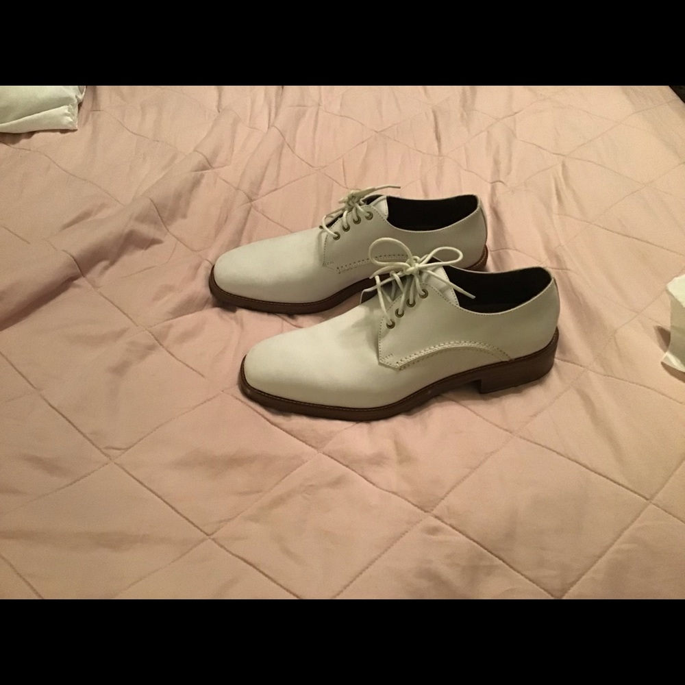 Cole Haan white bucks